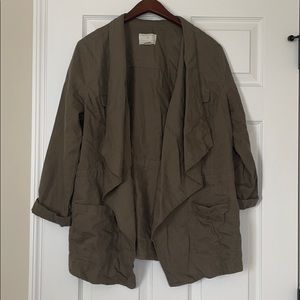 Lightweight open front jacket